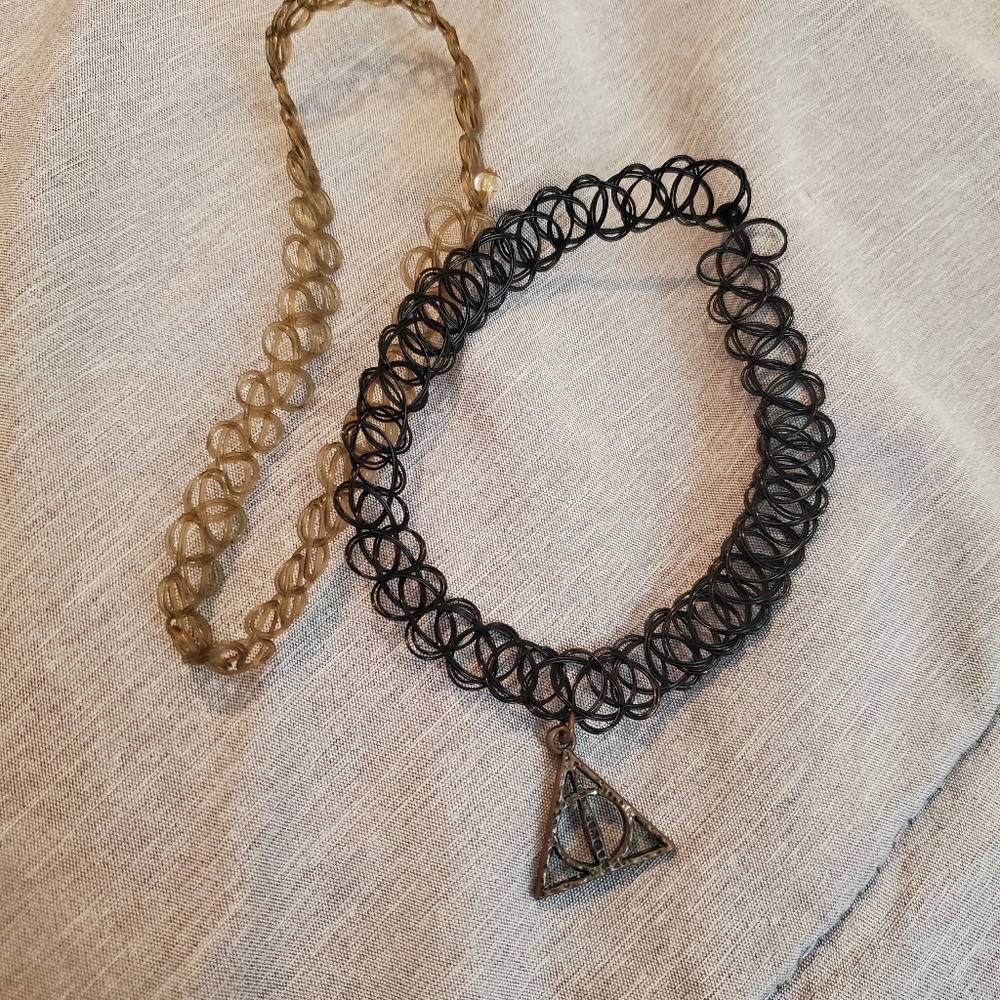 Harry Potter Tattoo Choker Necklace 2 pack
